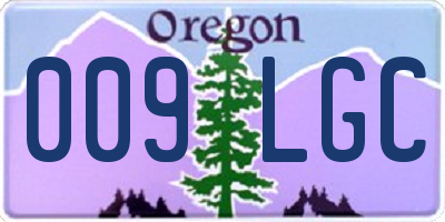 OR license plate 009LGC