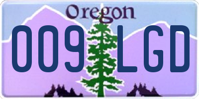 OR license plate 009LGD