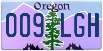 OR license plate 009LGH
