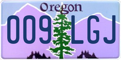OR license plate 009LGJ