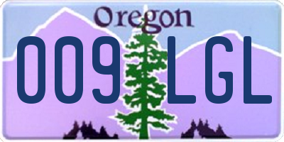 OR license plate 009LGL