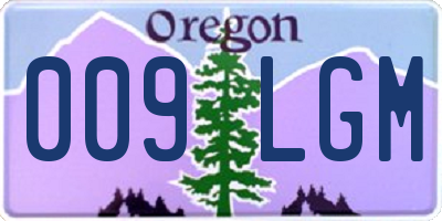 OR license plate 009LGM