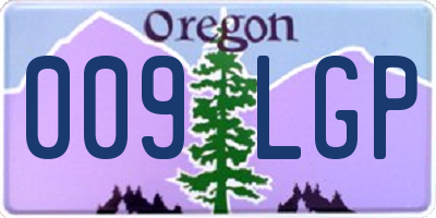 OR license plate 009LGP