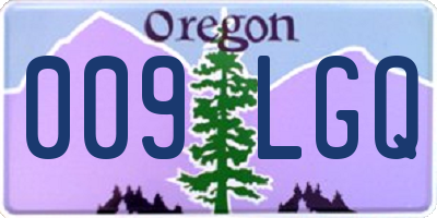 OR license plate 009LGQ