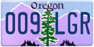 OR license plate 009LGR