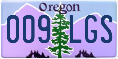 OR license plate 009LGS