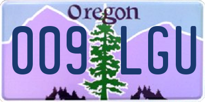 OR license plate 009LGU