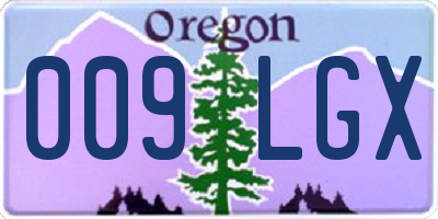 OR license plate 009LGX
