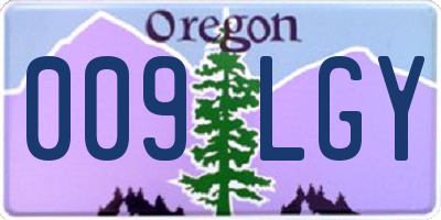 OR license plate 009LGY