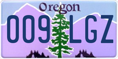 OR license plate 009LGZ