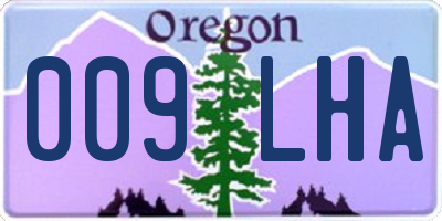 OR license plate 009LHA