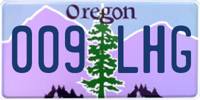 OR license plate 009LHG