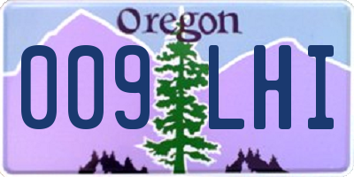 OR license plate 009LHI