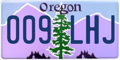 OR license plate 009LHJ