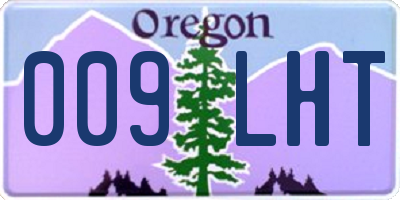 OR license plate 009LHT