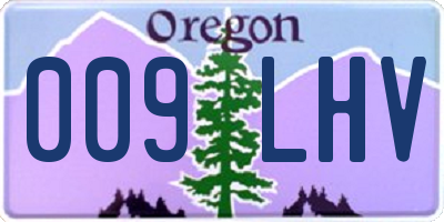 OR license plate 009LHV