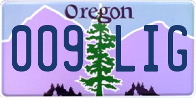 OR license plate 009LIG