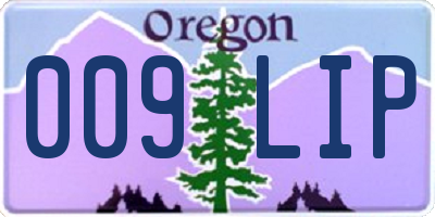 OR license plate 009LIP