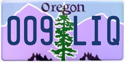 OR license plate 009LIQ
