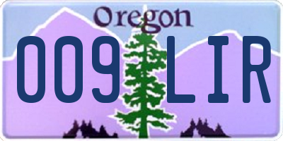 OR license plate 009LIR