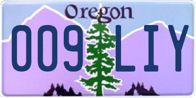 OR license plate 009LIY