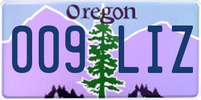 OR license plate 009LIZ