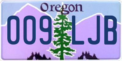 OR license plate 009LJB