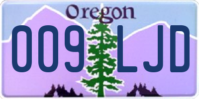OR license plate 009LJD