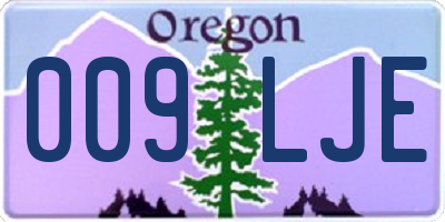 OR license plate 009LJE