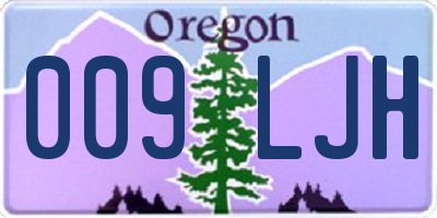 OR license plate 009LJH