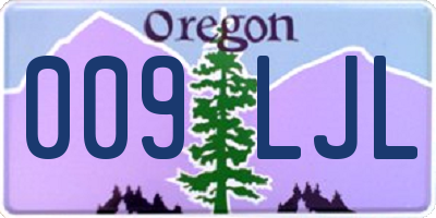 OR license plate 009LJL