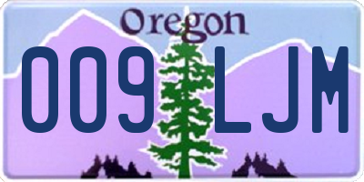 OR license plate 009LJM