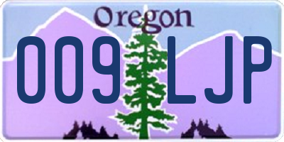 OR license plate 009LJP