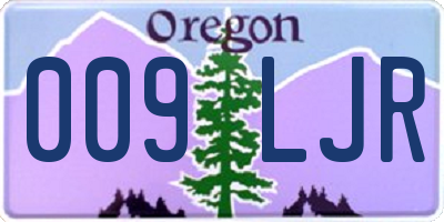 OR license plate 009LJR