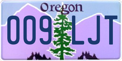 OR license plate 009LJT