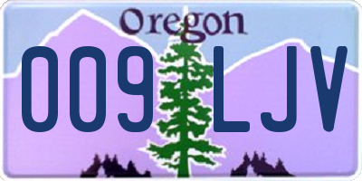 OR license plate 009LJV