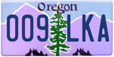 OR license plate 009LKA