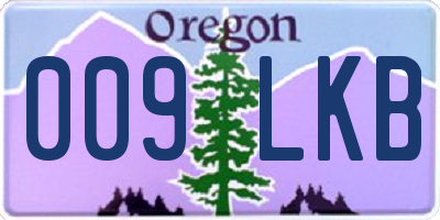 OR license plate 009LKB