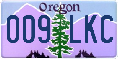 OR license plate 009LKC