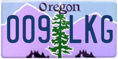 OR license plate 009LKG