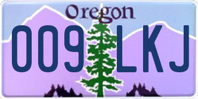 OR license plate 009LKJ