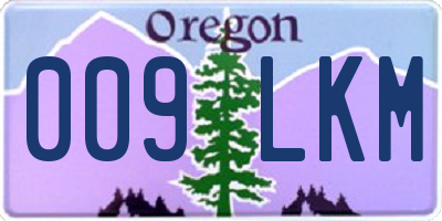 OR license plate 009LKM