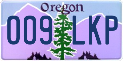 OR license plate 009LKP