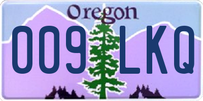 OR license plate 009LKQ