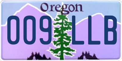 OR license plate 009LLB