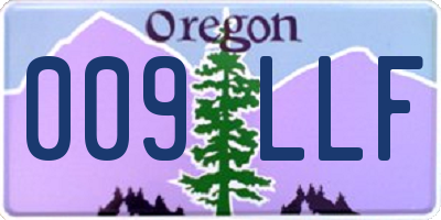 OR license plate 009LLF