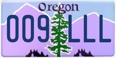OR license plate 009LLL