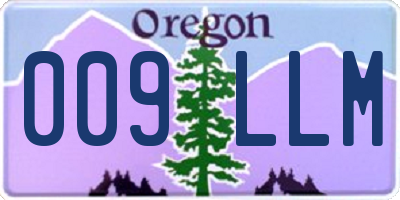 OR license plate 009LLM
