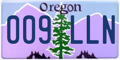 OR license plate 009LLN