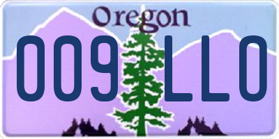 OR license plate 009LLO